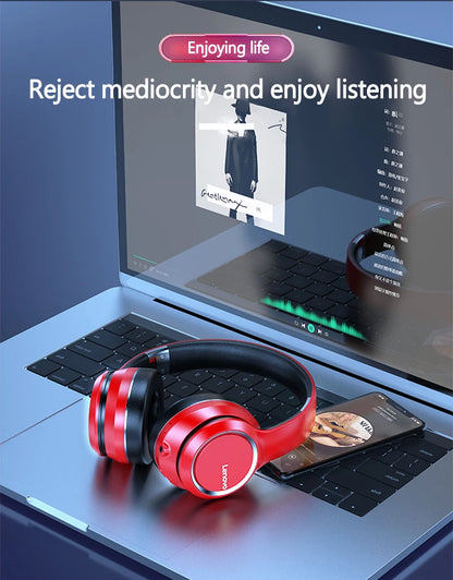 Lenovo HD200 Bluetooth Over-Ear Headphones | Wireless Noise-Canceling Gaming & HiFi Stereo Headset