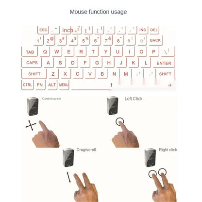 Portable Bluetooth Laser Virtual Keyboard - Wireless Projection Keyboard with Mouse Function for iPhone, Android, Tablet & Computer