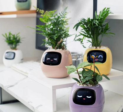 AI Smart Plant Pot – 49 Fun Expressions & 7 Sensors