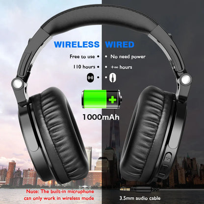 OneOdio Bluetooth 5.2 Wireless Headphones – 110H Playtime, Super Bass & Mic