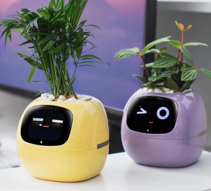 AI Smart Plant Pot – 49 Fun Expressions & 7 Sensors