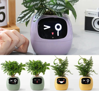 AI Smart Plant Pot – 49 Fun Expressions & 7 Sensors