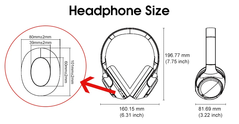 QCY H3 – Wireless Bluetooth Headphones with 43dB Hybrid Noise Cancellation