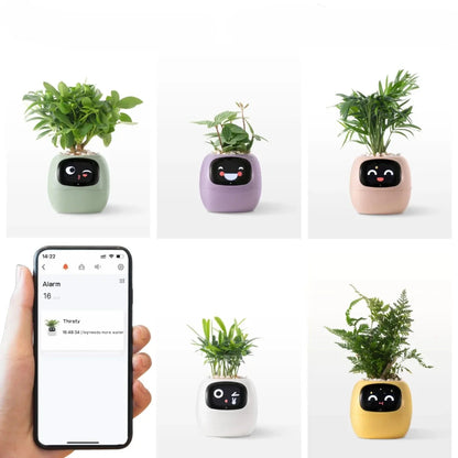 AI Smart Plant Pot – 49 Fun Expressions & 7 Sensors