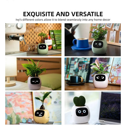 AI Smart Plant Pot – 49 Fun Expressions & 7 Sensors