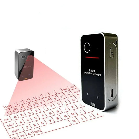 Portable Bluetooth Laser Virtual Keyboard - Wireless Projection Keyboard with Mouse Function for iPhone, Android, Tablet & Computer