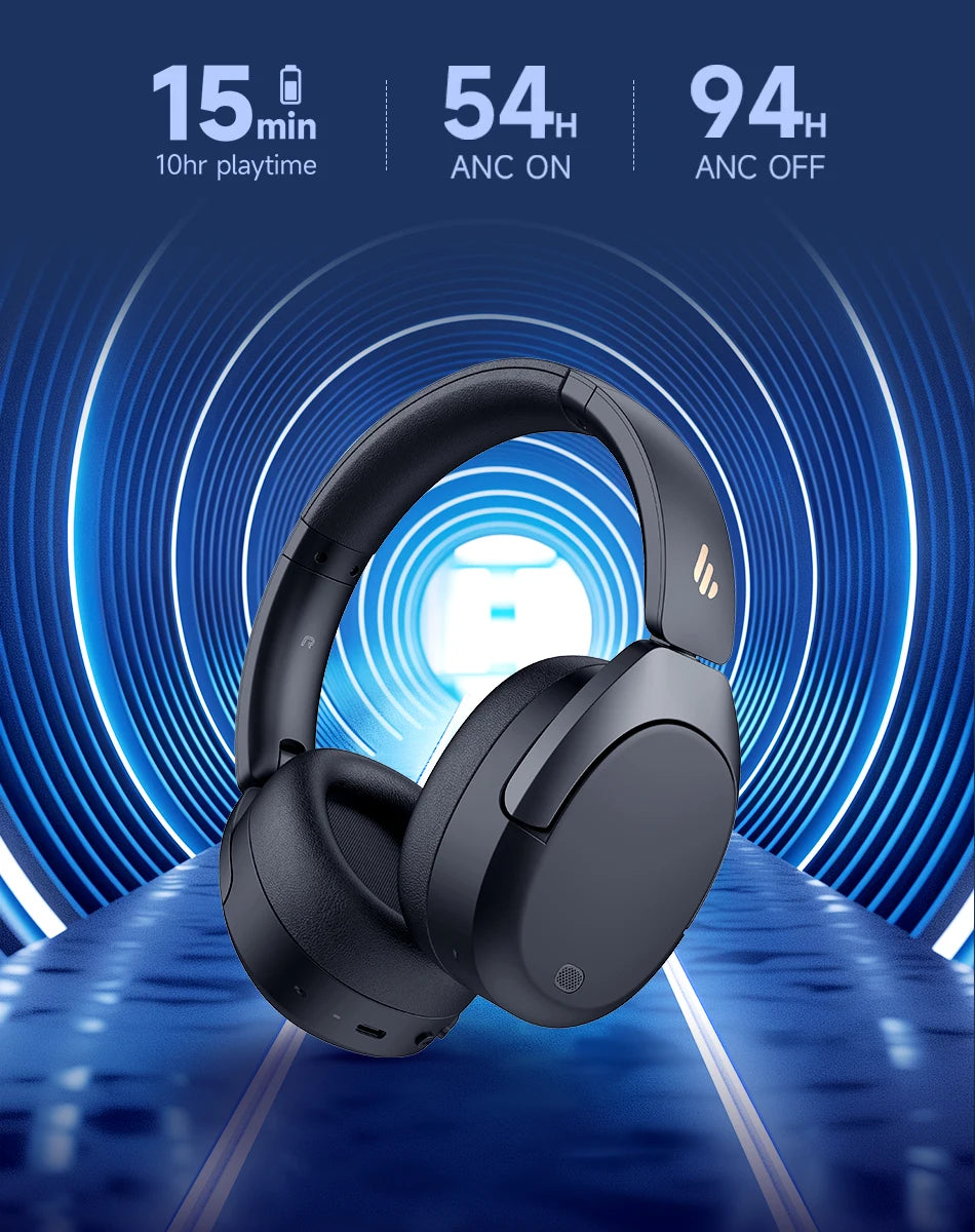 Edifier W830NB Wireless Headphones with -45dB Hybrid ANC, LDAC Audio, and 94-Hour Battery Life