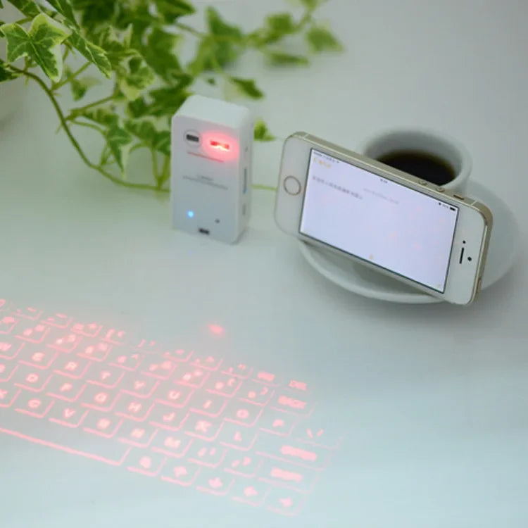 Portable Bluetooth Laser Virtual Keyboard - Wireless Projection Keyboard with Mouse Function for iPhone, Android, Tablet & Computer