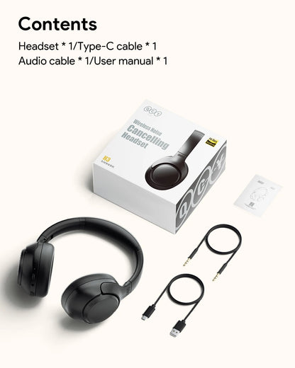 QCY H3 – Wireless Bluetooth Headphones with 43dB Hybrid Noise Cancellation