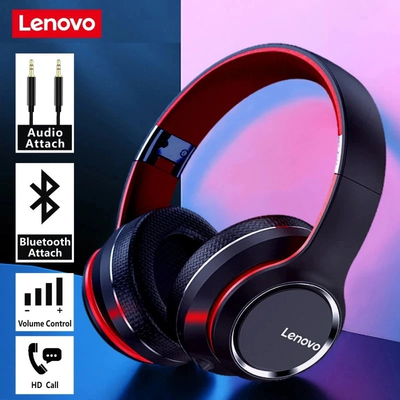 Lenovo HD200 Bluetooth Over-Ear Headphones | Wireless Noise-Canceling Gaming & HiFi Stereo Headset