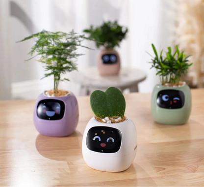 AI Smart Plant Pot – 49 Fun Expressions & 7 Sensors