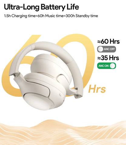 QCY H3 – Wireless Bluetooth Headphones with 43dB Hybrid Noise Cancellation